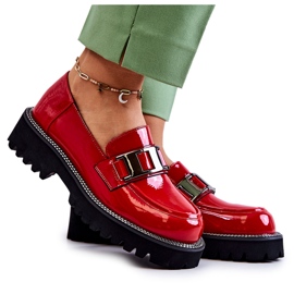 S.Barski Lakované červené boty Corine červený