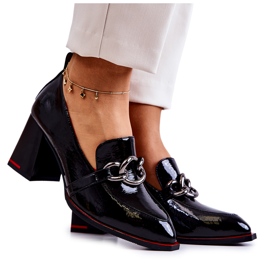 S.Barski Elegantní lodičky Na černém Callim černý