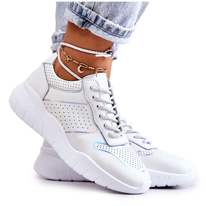 S.Barski Klasické dámské tenisky bílé Carly bílý