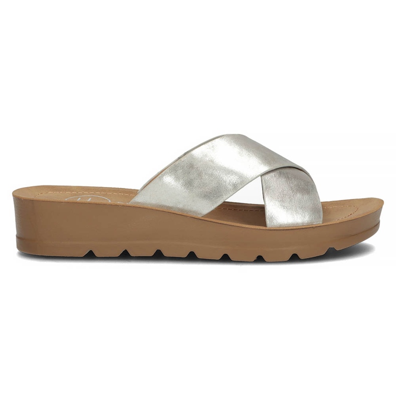 Stříbrné pantofle Filippo DK3611 / 22 Si stříbrný