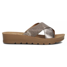 Pantofle Filippo DK3611 / 22 Gn gunmetal stříbro šedá