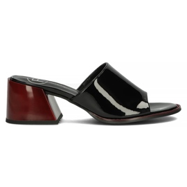 Kožené pantofle Filippo DK3722 / 22 Bk černé černý