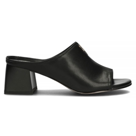 Kožené pantofle Filippo DK3728 / 22 Bk černé černý