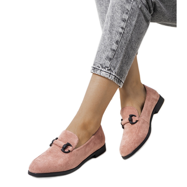 Růžové kožené boty Talisa růžový