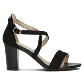Černé sandály Filippo DS1276 / 22 Bk černá
