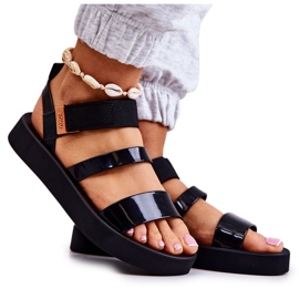 Voňavé gumové sandály se suchým zipem ZAXY HH285285 Black černý