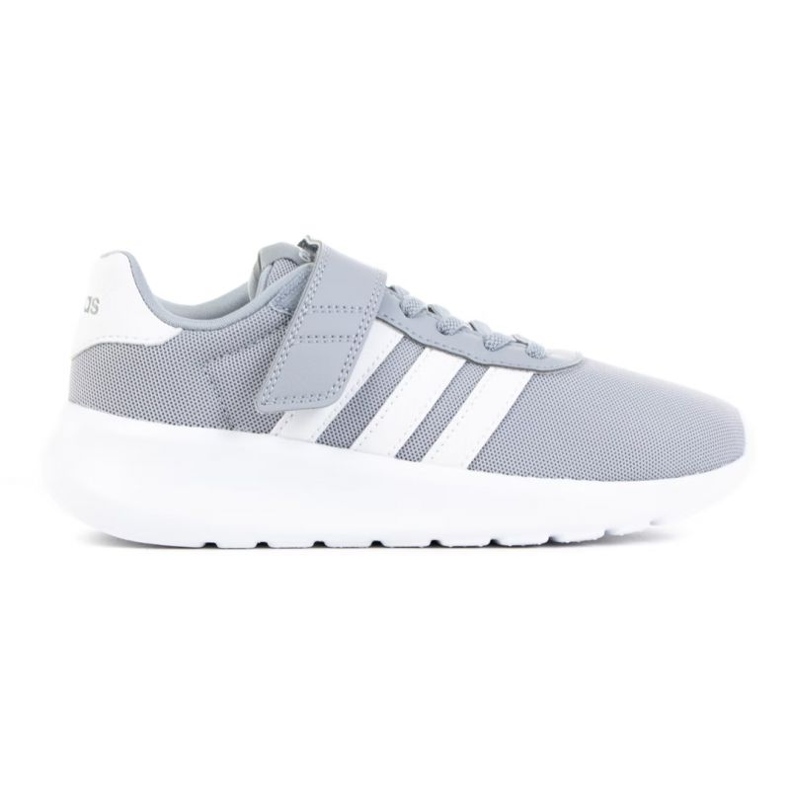 Boty Adidas Lite Racer 3.0 El K Jr GW9118 bílý šedá Boty Adidas Lite Racer 3.0 El K Jr GW9118 bílý šedá