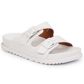 Gumové Pantofle S Bílými Přezkami V S.Barski