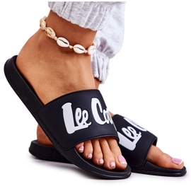 Lee Cooper LCW-22-42-1004 Černé dámské pantofle bílý černý
