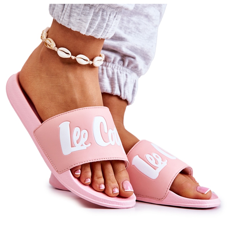 Dámské pantofle Lee Cooper LCW-22-42-0998 Růžové bílý růžový