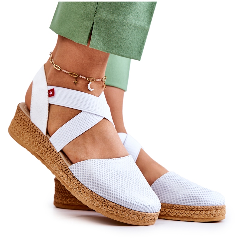 Dámské módní espadrilky Big Star JJ276036 bílé bílý