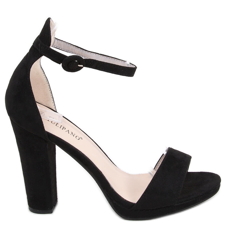 Ficaria Black sandály na vysokém podpatku černá