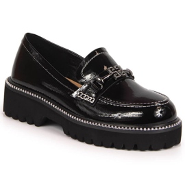 Černé lakované boty W S. Barski černý