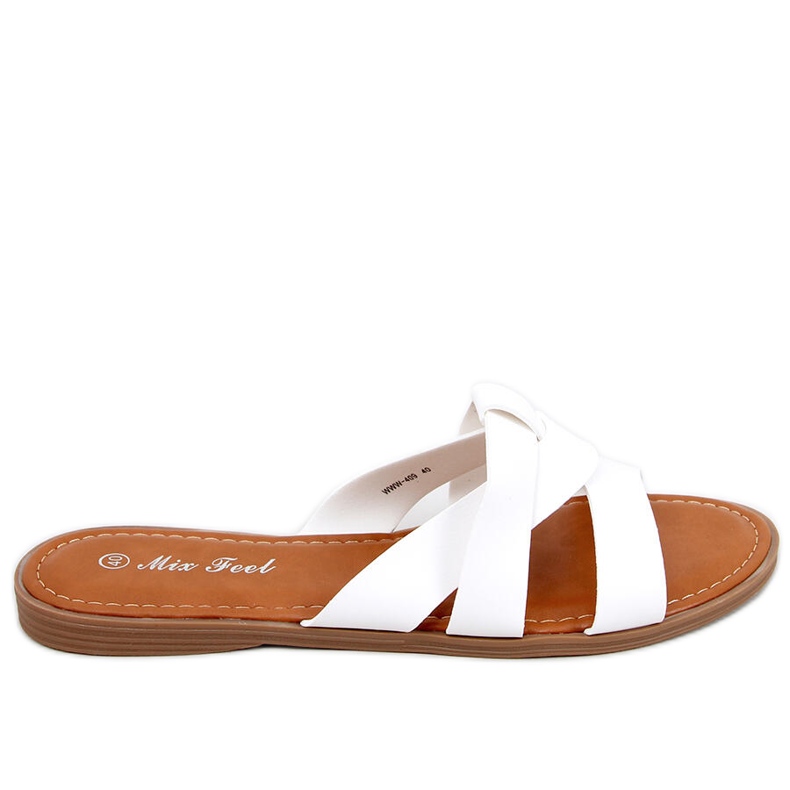 Dámské křížové pantofle Poppy White bílý