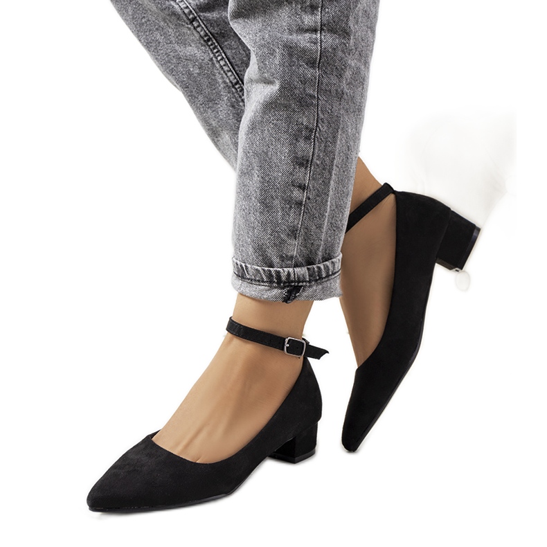 Černé lodičky na sloupu Samira černá