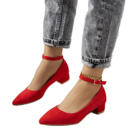 Červené lodičky na sloupu Samira červený