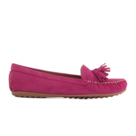 Marco Shoes Purple Suede Loafer Ballerina 1979P-770-1 fialový růžový