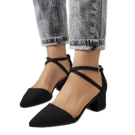 Černé lodičky na sloupku Hyde černá Černé lodičky na sloupku Hyde černá