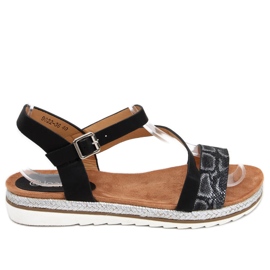 Zlaté espadrilkové sandály Katia Black černý