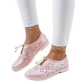 Holm růžové prolamované boty růžový