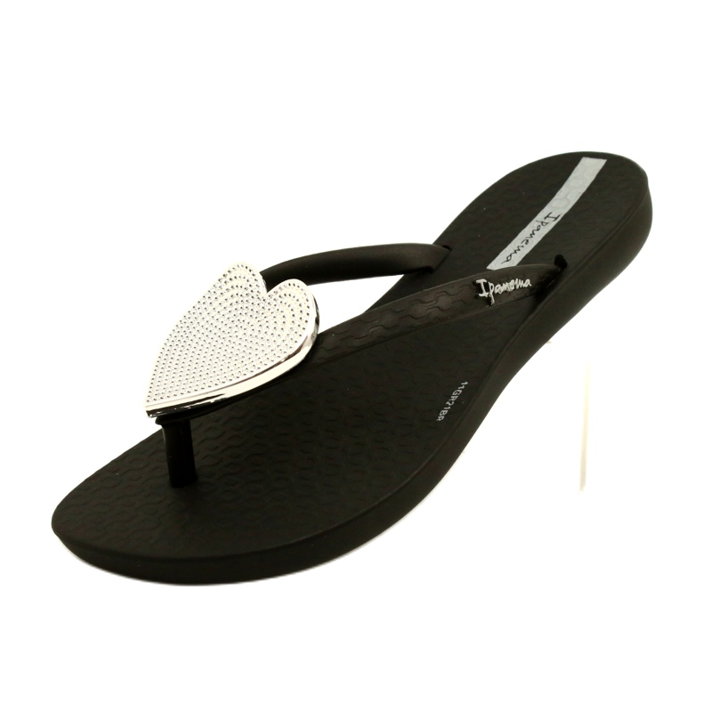 Ipanema Dívky japonské maxi módní děti ipanama 82598 se stříbrným srdcem černá