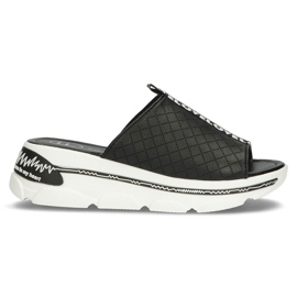 Kožené pantofle Filippo DK3679 / 22 Bk černé černý