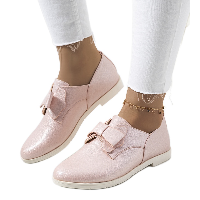 Růžové brogues s mašlí Korner růžový Růžové brogues s mašlí Korner růžový