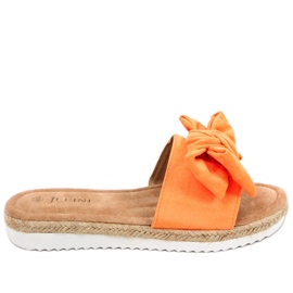 Espadrilky s mašlí Viola Orange pomerančový