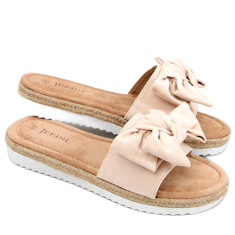 Espadrilky s mašlí Viola Beige béžový Espadrilky s mašlí Viola Beige béžový