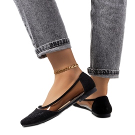 Černé poloprůhledné baleríny Malene černý