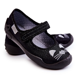 BEFADO S.A. Pantofle Balerína Befado Cats 114X450 Black černý