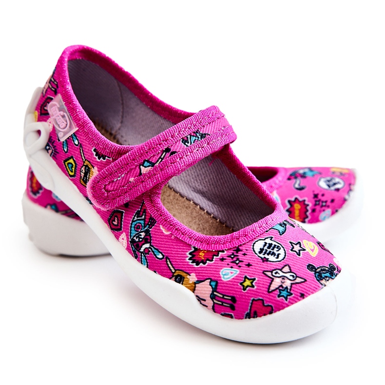 BEFADO S.A. Dětské balerínové pantofle Befado Supergirl 114X483 Růžové růžový