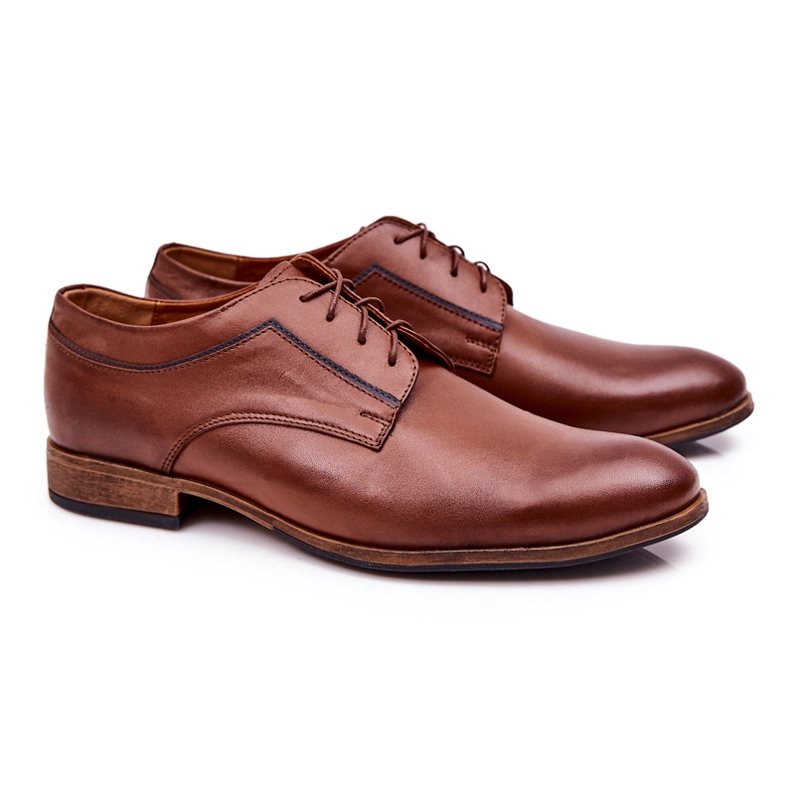 Bednarek Polish Shoes Elegantní kožené boty Bednarek 684 Brown hnědý