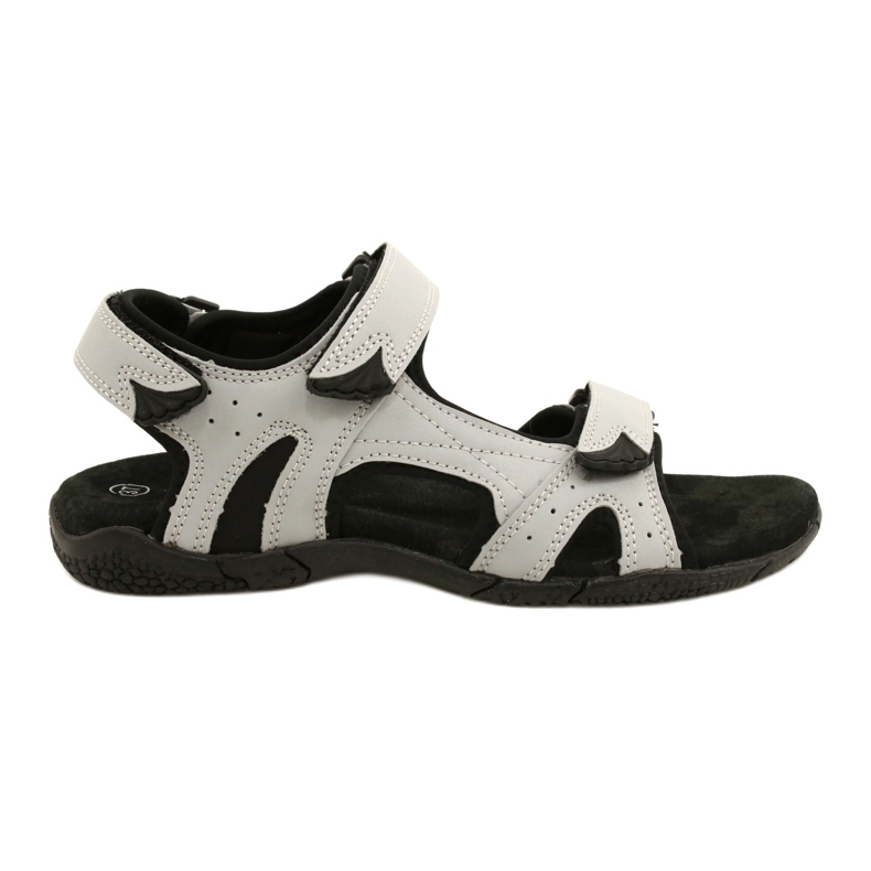 Sandály American Club HL53 / 22 s koženou vložkou LT.Grey šedá