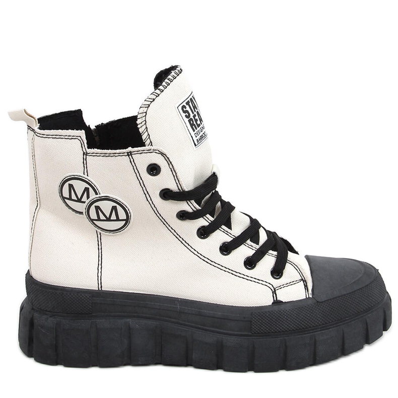 Vysoké tenisky Kaya BEIGE / BLACK béžový