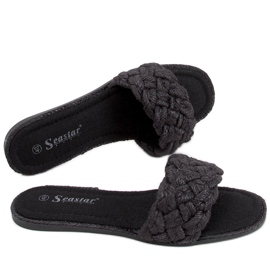 Dámské šněrovací pantofle Erika Black černý