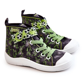 BEFADO S.A. Vysoké dětské tenisky Football Befado 268X070 šedo-zelené zelená BEFADO S.A. Vysoké dětské tenisky Football Befado 268X070 šedo-zelené zelená