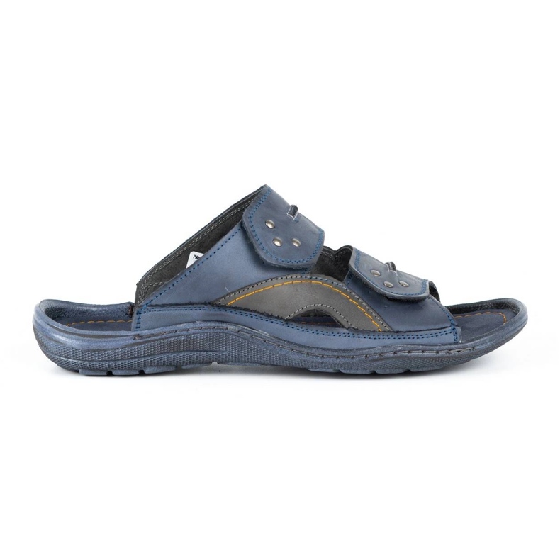 Olivier Pánské kožené pantofle 335GT tmavě modrá modrý