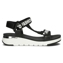 Kožené sandály Filippo DS2169 / 22 Bk černé černá