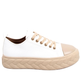 Dámské tenisky Winnie WHITE / BEIGE béžový bílý Dámské tenisky Winnie WHITE / BEIGE béžový bílý