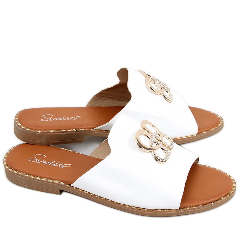 Dámské pantofle Inday White bílý