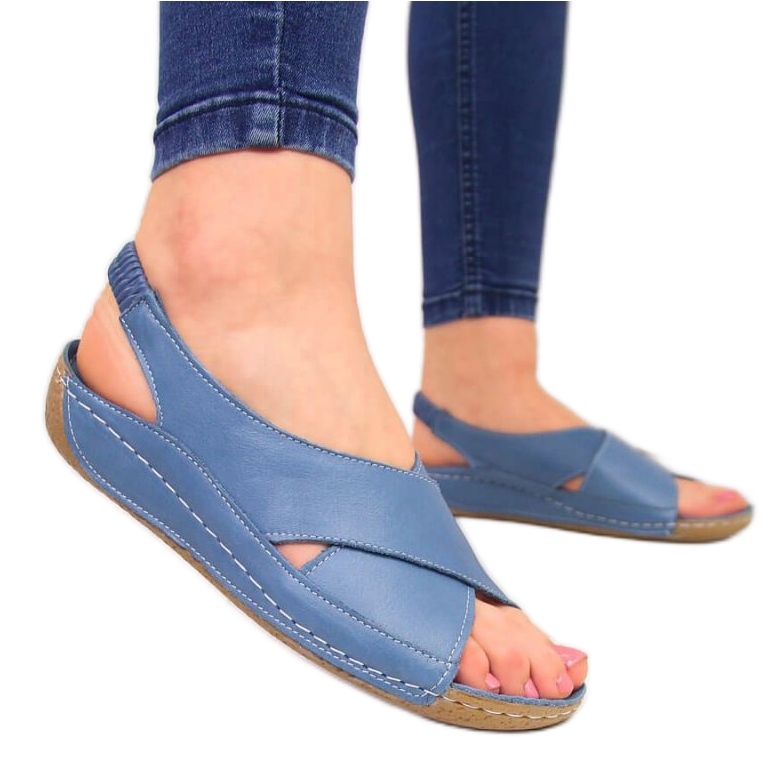 Kožené sandály T.Sokolski W SCA109B modré modrý