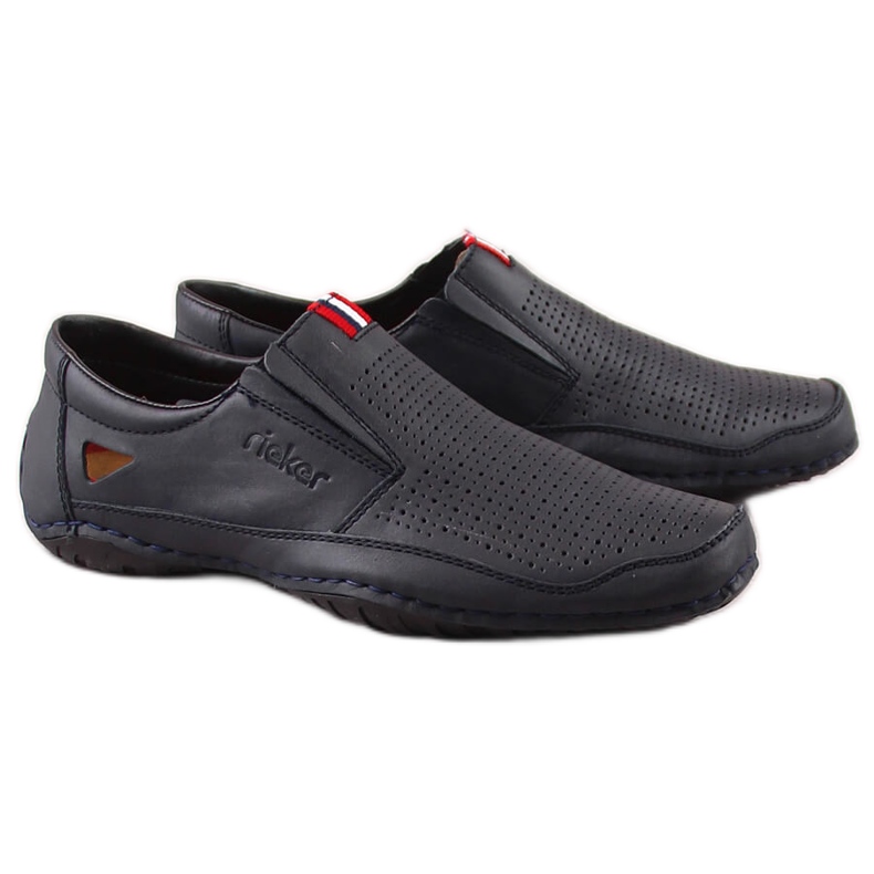 Rieker 06367 Navy Blue Men's Navy Blue Shoes modrý