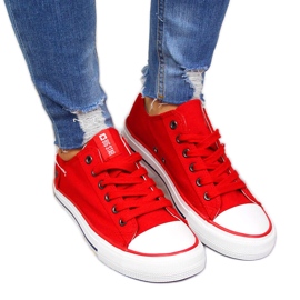 Červené tenisky nízké červené Big Star DD274339 Červené tenisky nízké červené Big Star DD274339