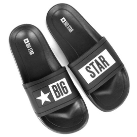 Pánské černé gumové plážové pantofle Big Star DD174699 černý