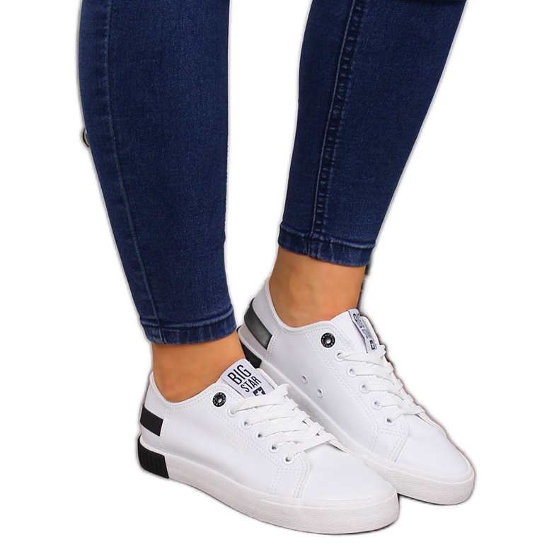 Nízká eko kůže bílá Big Star FF274175 bílý