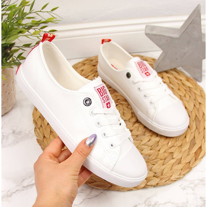 Nízká eko kůže bílá Big Star GG274005