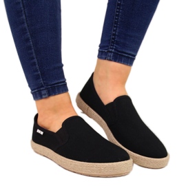 Dámské slip on černé espadrilky Big Star DD274017 černý