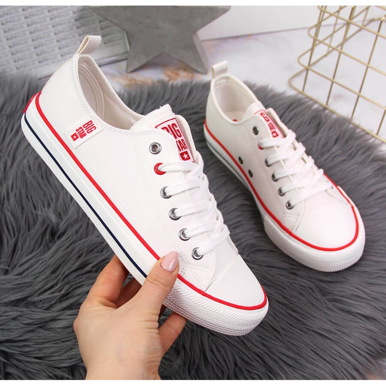 Nízké bílé tenisky z ekokůže Big Star JJ274130 bílý