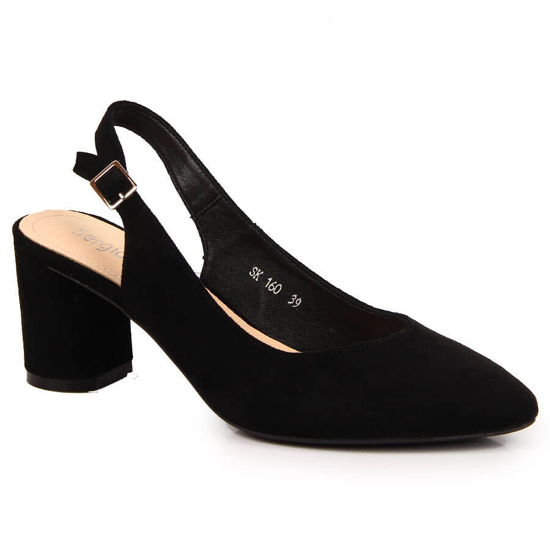 Lodičky pro ženy na černém sloupku od Sergio Leone černá